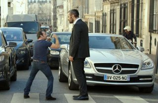 Un amore all'altezza: Jean Dujardin e Cédric Kahn in un momento del film
