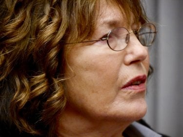 Un primo piano di Jane Birkin a Locarno