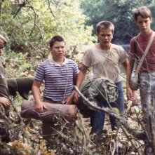 Stand By Me, una scena con i quattro giovani protagonisti