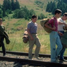 Stand By Me: i quattro protagonisti sui binari