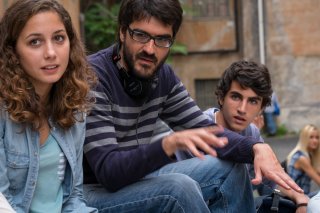 Piuma: il regista Roan Johnson, Luigi Fedele e Blu Yoshimi sul set del film