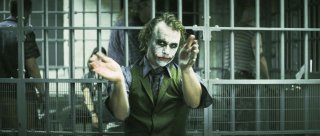Il cavaliere oscuro: Heath Ledger in un momento del film di Nolan