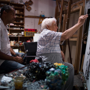 El vendedor de orquedas: Oswaldo Vigas in un'immagine tratta dal documentario