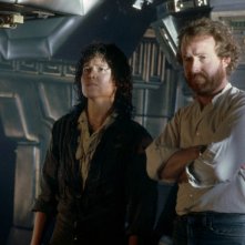 Sigourney Weaver e Ridley Scott sul set di Alien