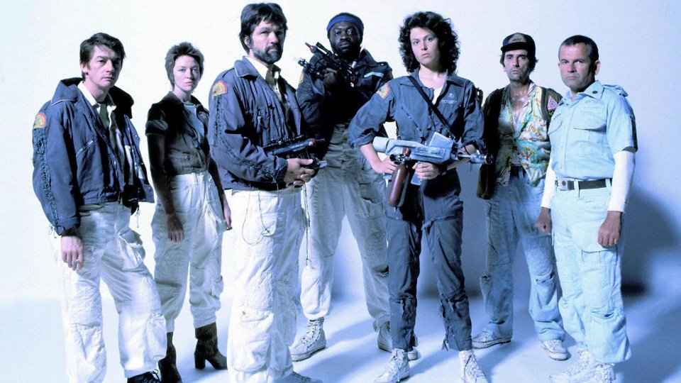 Alien: un'immagine promozionale con il cast principale del film