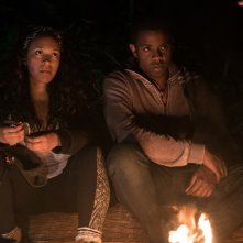 Blair Witch: Brandon Scott e Corbin Reid in una scena del film