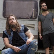 Il più grande sogno: Mirko Frezza e Alessandro Borghi in una scena del film