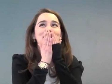 Il trono di spade: Emilia Clarke durante l'audizione