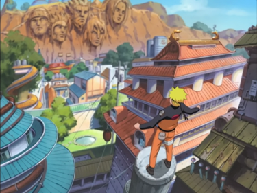 Naruto: un immagine del Villaggio della Foglia