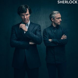 Sherlock: Benedict Cumberbatch e Martin Freeman in una prima immagine promozionale della quarta stagione