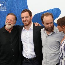 Venezia 2016: Alicia Vikander, Michel Fassbender, Jack Thompson e Derek Cianfrance al photocall di The Light Between Oceans