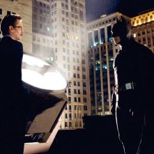 Christian Bale in una scena di Batman Begins