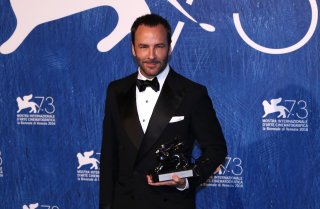 Venezia 2016: uno scatto di Tom Ford al photocall dei premiati