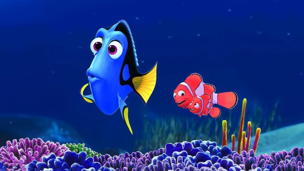 Dory e Nemo in una scena di Alla ricerca di Nemo