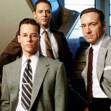 L.A. Confidential: Russell Crowe, Guy Pearce e Kevin Spacey in una scena del film