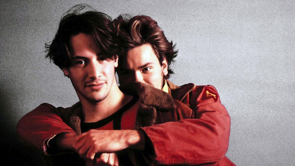Belli e dannati: River Phoenix e Keanu Reeves in un'immagine promozionale del film