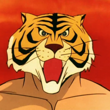 L'Uomo Tigre: un primo piano del protagonista dell'anime