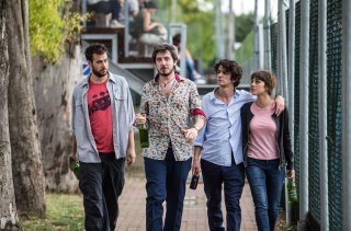 I babysitter: Andrea Pisani, Francesco Mandelli, Paolo Ruffini e Simona Tabasco in una scena del film
