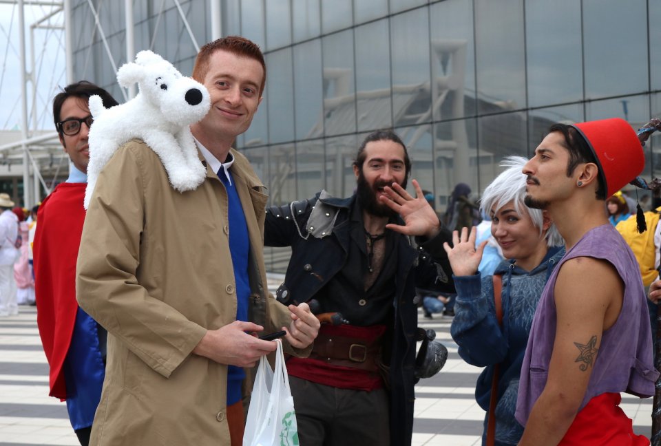 Romics 2016: gruppo di cosplayer in posa