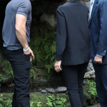 Deepwater: Mark Wahlberg e i produttori guardano incuriositi le tartarughe al photocall