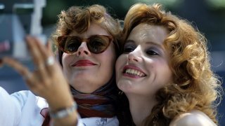 Thelma & Louise: Geena Davis e Susan Sarandon in una scena del film