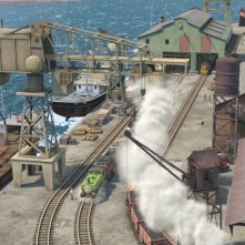 Il trenino Thomas - La grande corsa: un'immagine dall'alto del film animato