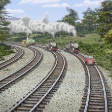 Il trenino Thomas - La grande corsa: una scena del film d'animazione