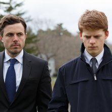 Manchester by the Sea: Lucas Hedges e Casey Affleck in una scena del film