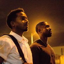 Moonlight: Trevante Rhodes e Andre Holland in una foto del film