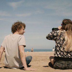 My First Highway: Aaron Roggeman e Romy Lauwers in un momento del film