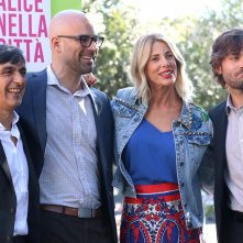 Roma 2016: Doug Sweetland, Alessia Marcuzzi, Vincenzo Salemme, Federico Russo al photocall di Cicogne in missione