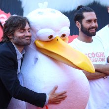 Roma 2016: Federico Russo in posa sul red carpet di Cicogne in missione