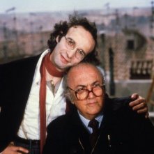 Fellini e Benigni sul set de La voce della Luna