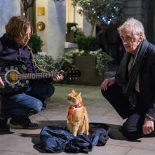 A spasso con Bob: Luke Treadaway e Roger Spottiswoode in una scena del film