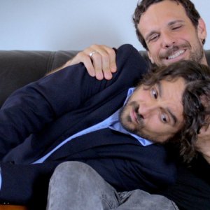 In bici senza sella: Flavio Domenici e Francesco Montanari in una scena del film