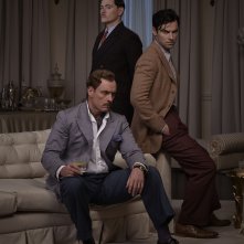 Dieci piccoli indiani: Toby Stephens, Burn Gorman e Aidan Turner in una scena della miniserie