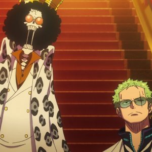 One Piece Gold: lo scheletro Brook in un immagine del film