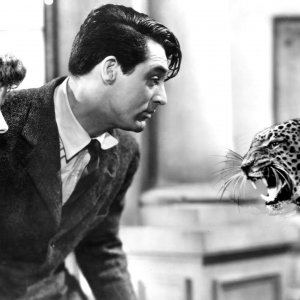 Katharine Hepburn e Cary Grant in una scena di Susanna