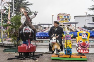 Fuga da Reuma Park: Giovanni Storti e Aldo Baglio in un momento del film
