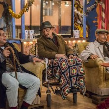 Fuga da Reuma Park: Giovanni Storti, Giacomo Poretti e Aldo Baglio in una scena del film