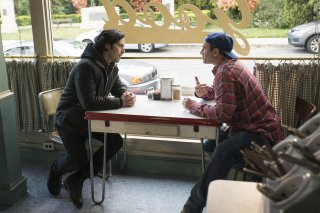 Una mamma per amica: di nuovo insieme, Milo Ventimiglia e Scott Patterson in una scena