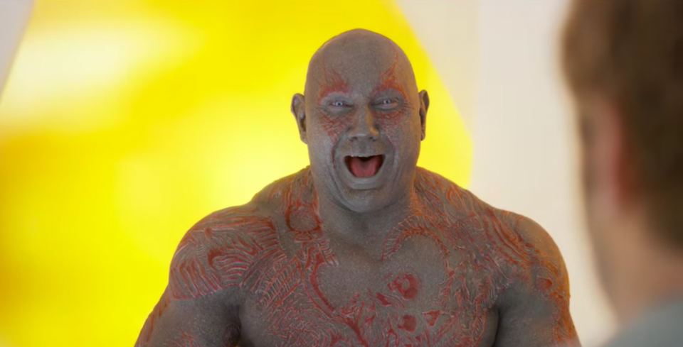 Guardiani della galassia Vol.2: Un immagine di Drax che ride