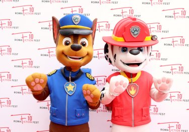 Roma Fiction Fest 2016: i cuccioli di PAW Patrol salutano i fotografi