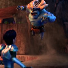 Trollhunters: una scena d'azione della serie animata