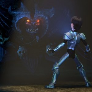 Trollhunters: il protagonista in difficoltà in una foto della serie