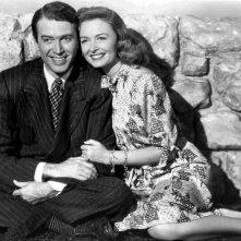 James Stewart e Donna Reed sul set de La vita è meravigliosa