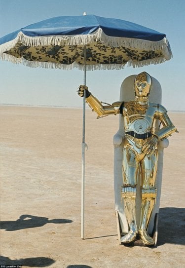 Anthony Daniels sul set di Star Wars