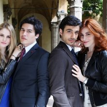 Che Dio ci aiuti: una foto di Arianna Montegiori, Cristiano Caccamo, Gianmarco Saurino e Diana Del Bufalo