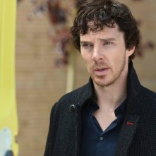 Sherlock: un primo piano di Benedict Cumberbatch