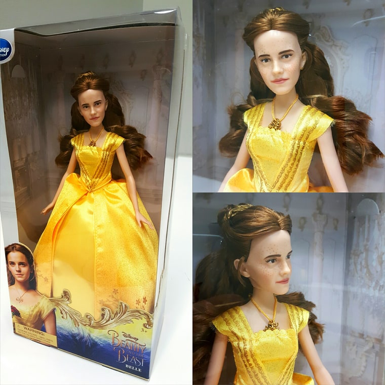 La bella e la bestia: un'immagine della bambola che riproduce Emma Watson
